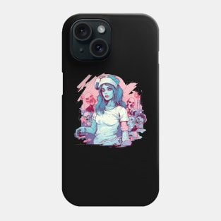 Weary Long-Haired Nurse Amid Sinister Spirits Phone Case