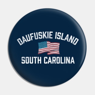 Daufuskie Island South Carolina SC USA Flag Patriotic Pin