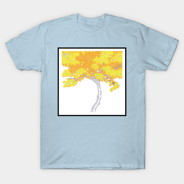 Disover Yellow Tree Circle Design - Tree Design - T-Shirt