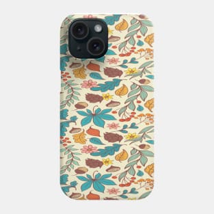 leaf and flower design Phone Case