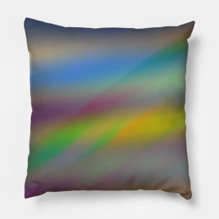 blue yellow red green abstract texture Pillow