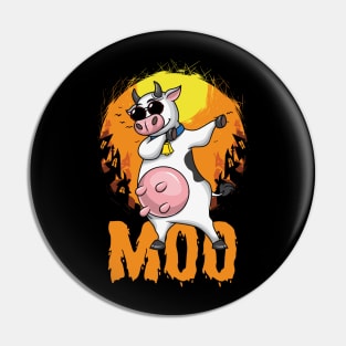 Moo Funny Cow Halloween Costume Pin