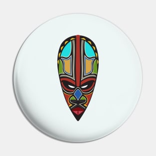 African Tribal Mask Pin