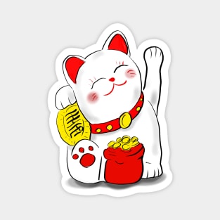 Wacky waving lucky cat Magnet