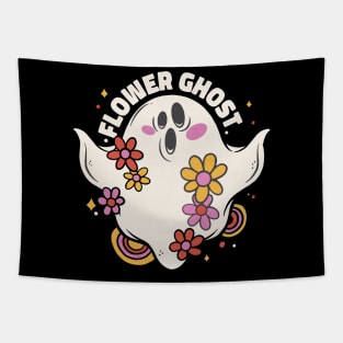 Hippie ghost Halloween Tapestry