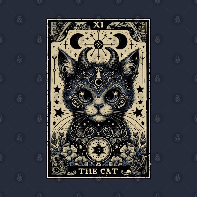 Devil Cat Tarot Card by Helgar