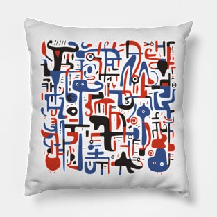 Mid Century Abstract Jazz Pillow