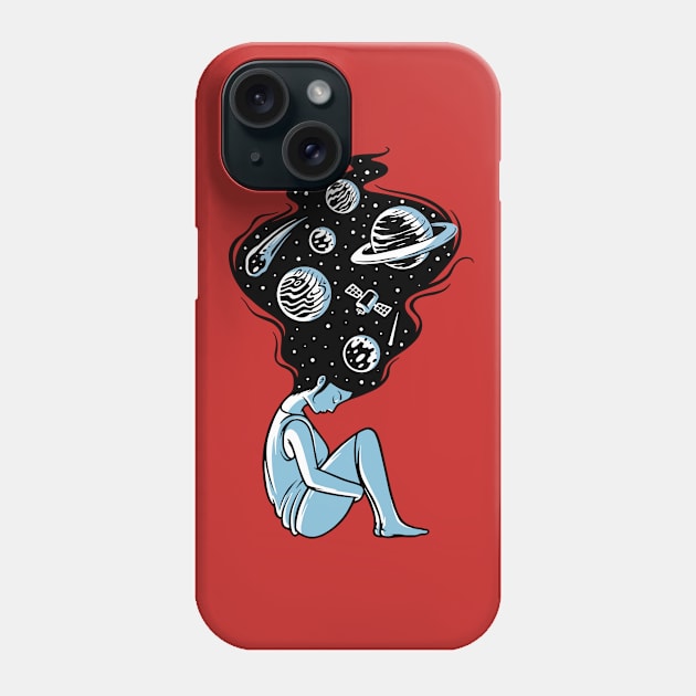 Think About Universe Phone Case by Mako Design 