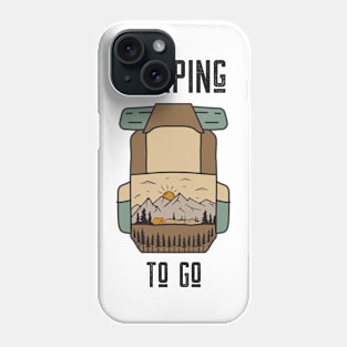 Camping Vintage Sunset Tent Funny Camping Phone Case