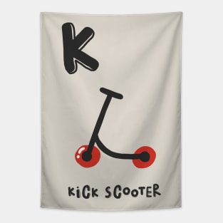 K is Kick Scooter Tapestry