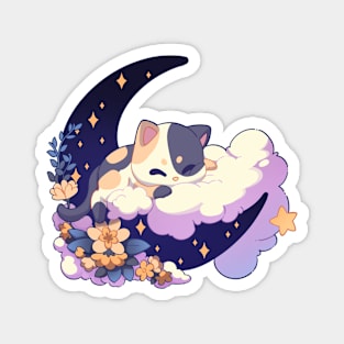 Kawaii Sleepy Cat Adorable Cat Cute Gift  For Cat Lover Magnet