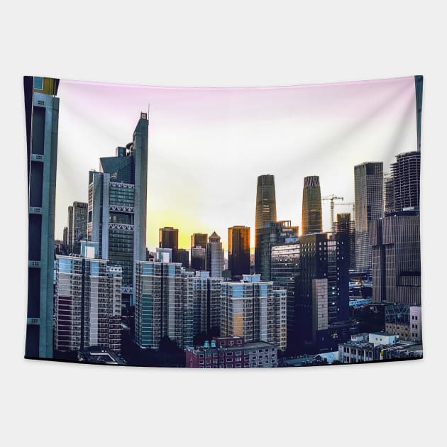 City Of Skyscrapers Tapestry by Kadeda RPG