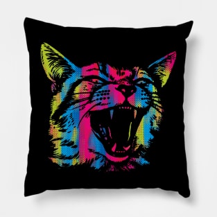 Vibrant Cat Pillow