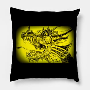 Yellow dragon Pillow