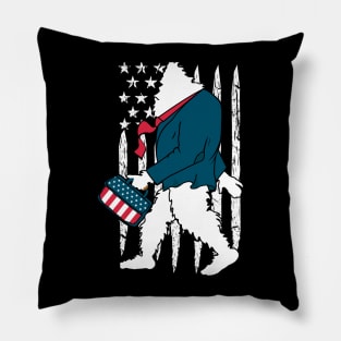 Bigfoot President Day Pillow