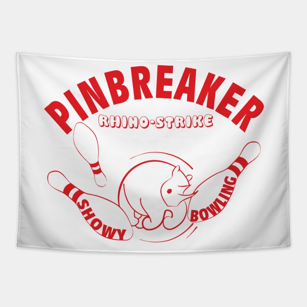 Pinbreaker - Rhino-Strike (red print) Tapestry by aceofspace