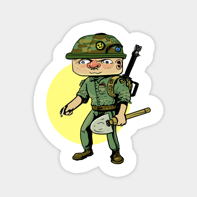 Badass Soldier Magnet by Cake_Jlauson