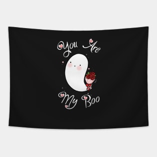 Cute Ghost You Are My Boo Valentines Day Tapestry