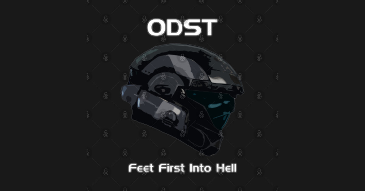 Halo ODST Helmet Feet First Into Hell Halo Mug TeePublic