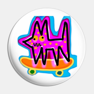 skater dog Pin