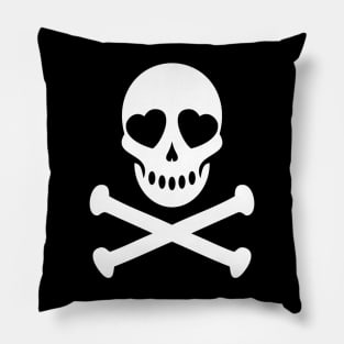 Of Vizions Heart Eyes Skull and Crossbones CLASSIC Pillow