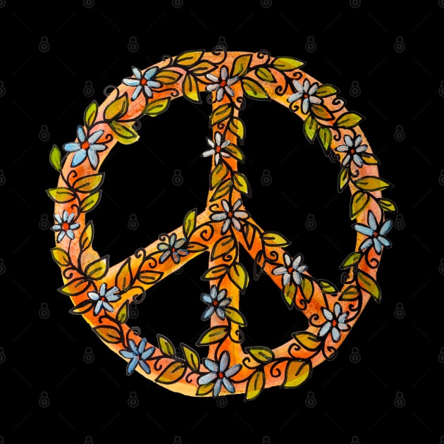 Flower Power Peace Sign by Heartsake