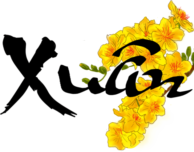 Xuan/Spring/Hoa Mai Calligraphy Design Kids T-Shirt by AZNSnackShop