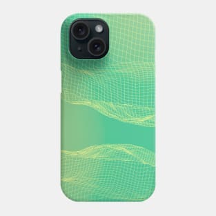 digital green wave Phone Case