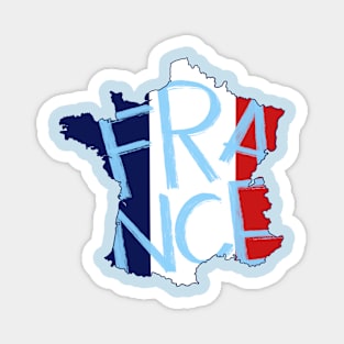 France country typography Magnet