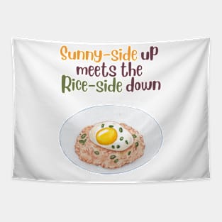 Sunny-side up  meets the  Rice-side down Tapestry