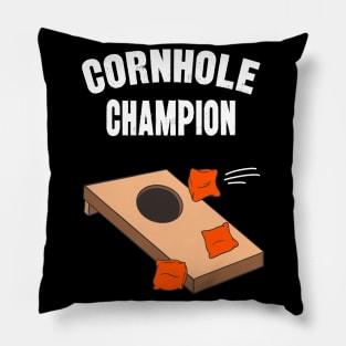 Cornhole Champion Funny Bean Bag Toss Pillow