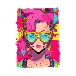 CYBERPUNK GAL | Futuristic Anime Manga Hyperpop | PROUD OTAKU T-Shirt