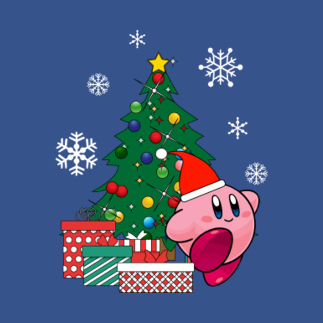 kirby around the christmas tree kirby t shirt teepublic kirby christmas ornament