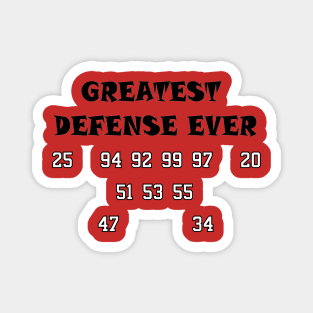 The Best Football Defense Ever - The Tampa Bay Bucs Magnet