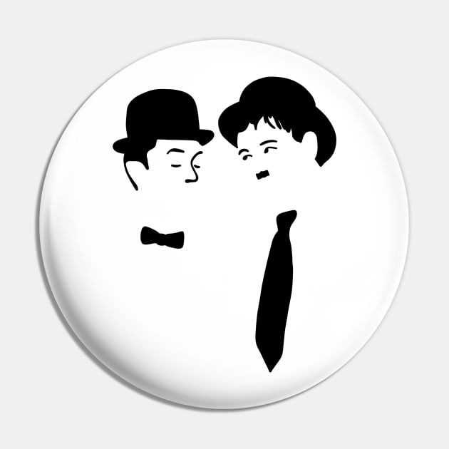 Laurel and Hardy Pin by Slightly Unhinged