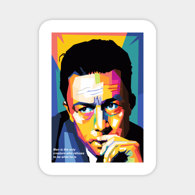 Albert Camus Magnet by Wijaya6661