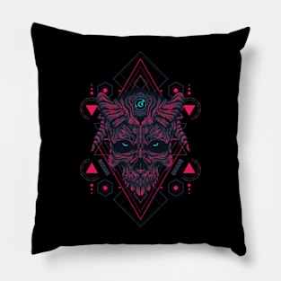 Sacred Devil Skull Pillow