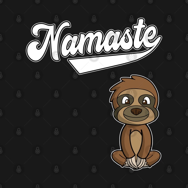 Yoga Namaste Sloth Meditate Spiritual Healthy Life by E