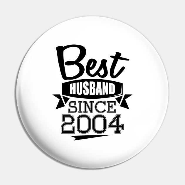 'Best Husband Since 2004' Sweet Wedding Anniversary Gift Pin by ourwackyhome