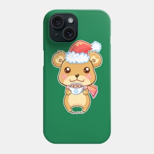 Santa Hat Bear - Merry Christmas! Phone Case