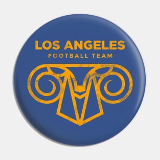 Cool Modern Rams Logo, Los Angeles Sunday Football Tailgate Pin