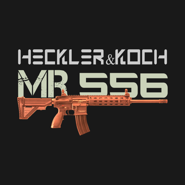 Assault Rifle HK MR556 - Black Rifle - T-Shirt | TeePublic
