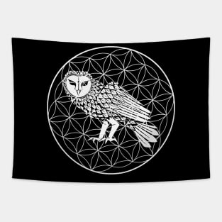 Funny Owl Eagle Owl Geometric T-Shirt Tapestry