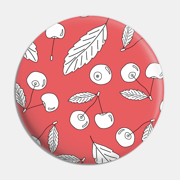 Red white black contour seamless pattern Pin by essskina