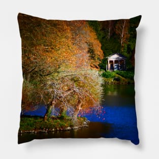 Lakeside View at Stourhead Landscape Gardens, UK Pillow