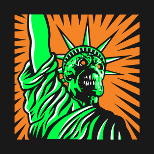 Martian Liberty neon colors orange/green T-Shirt