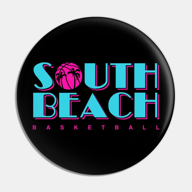 South Beach Basketball - Black Pin by KFig21