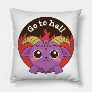 Cute Go To Hell Goat Pillow