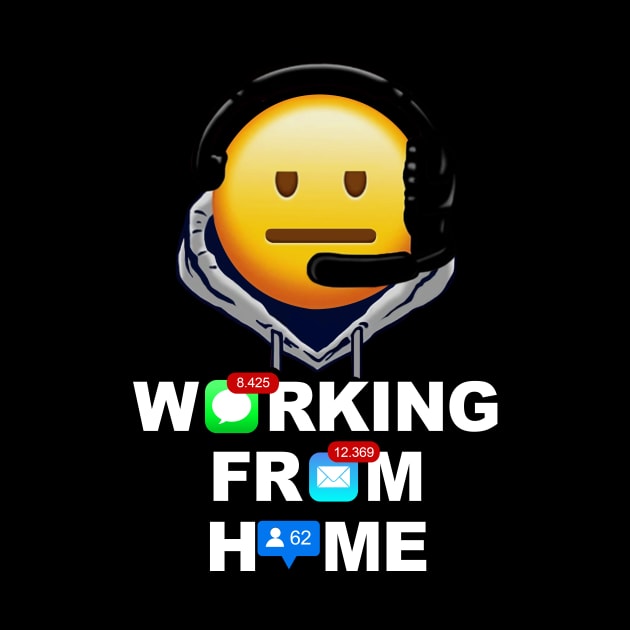 Working From Home Emoji Social Worker Lover Gift by KiraT