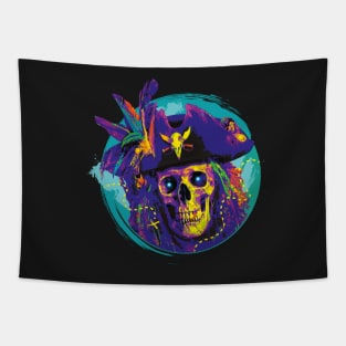 Grinning Undead Pirate Tapestry